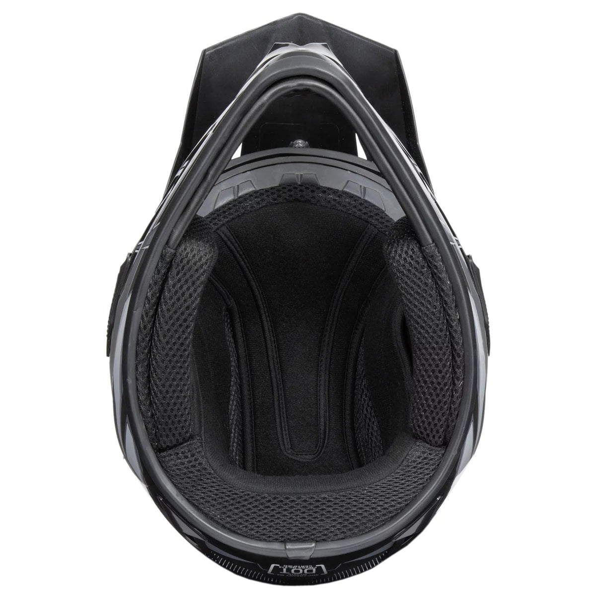 FRENZY Adult MX Helmet, DOT Approved, Black-Grey, XL - Exclusive Design
