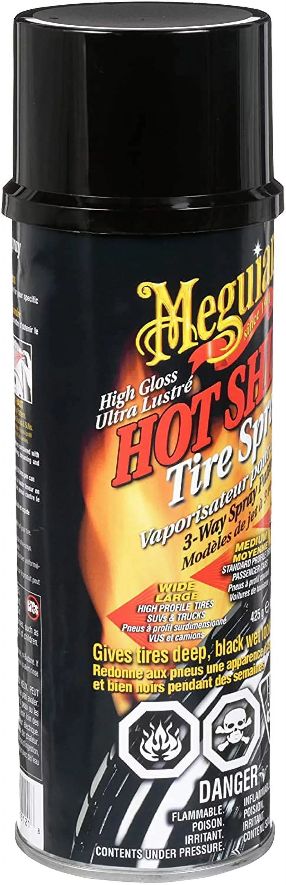 Stylish Meguiar's G13815 Hot Shine High Gloss Tire Coating - 15 Oz Spray Can 3