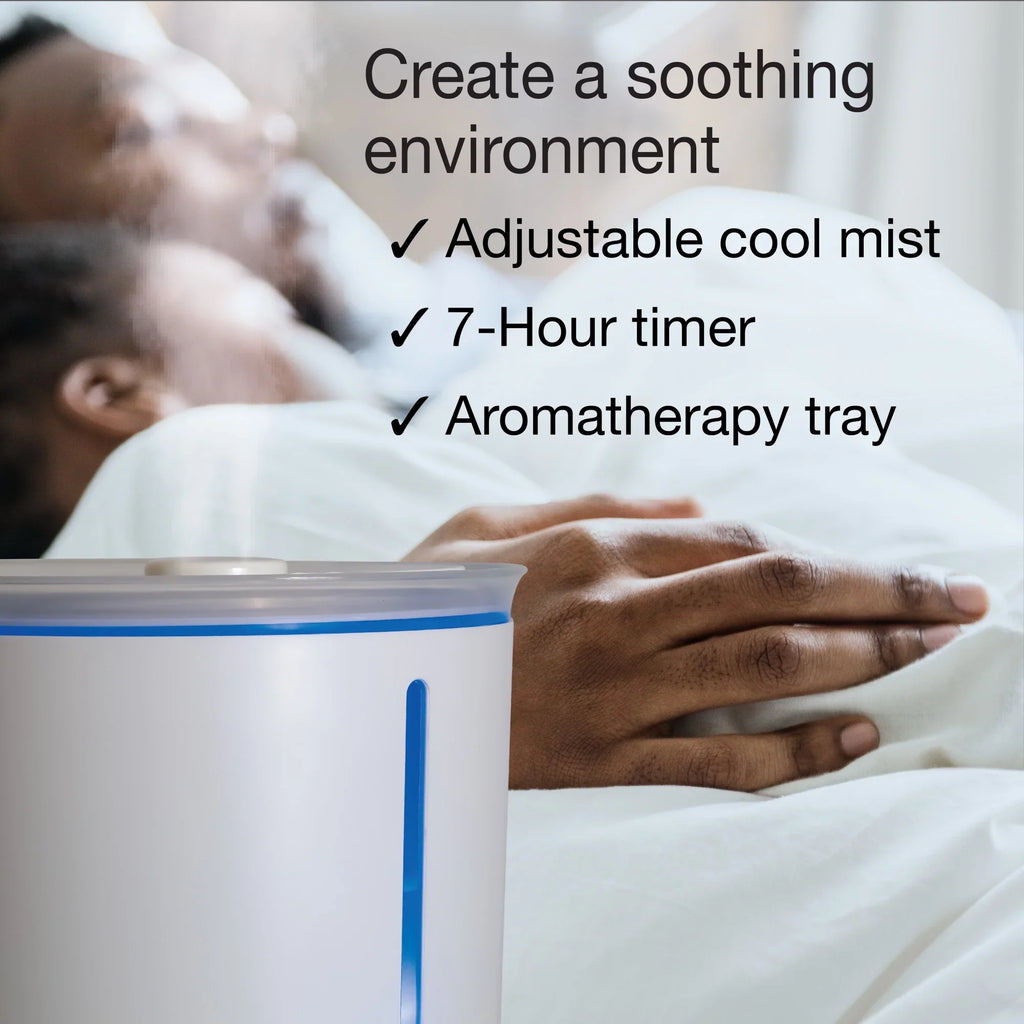 Lasko 0.92 Gallon, 18-Hour Cool Mist Ultrasonic Humidifier with Timer, 370 Sq. ft., UH250 - Exclusive Design