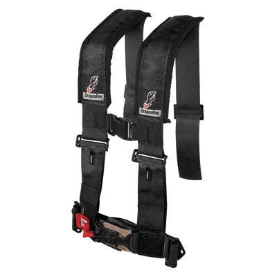 Dragonfire Racing 4-Point H-Style Safety Harness w/Adjustable Sternum Clip 3" Driver Side Black for Can-Am Maverick 1000 XC 2016-2018