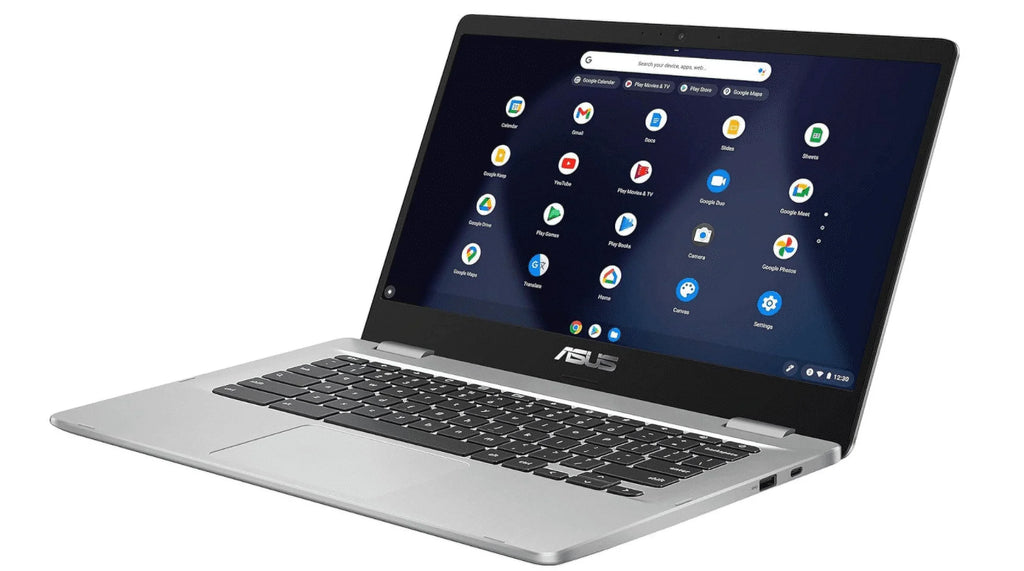Stylish (Renewed) C423NA Chromebook 14 14" FHD Laptop Computer, Celeron N3350 Processor, 8GB LPDDR4 RAM, 64GB eMMC, 802.11AC WiFi, Bluetooth, USB Type-C, Silver, Chrome OS
