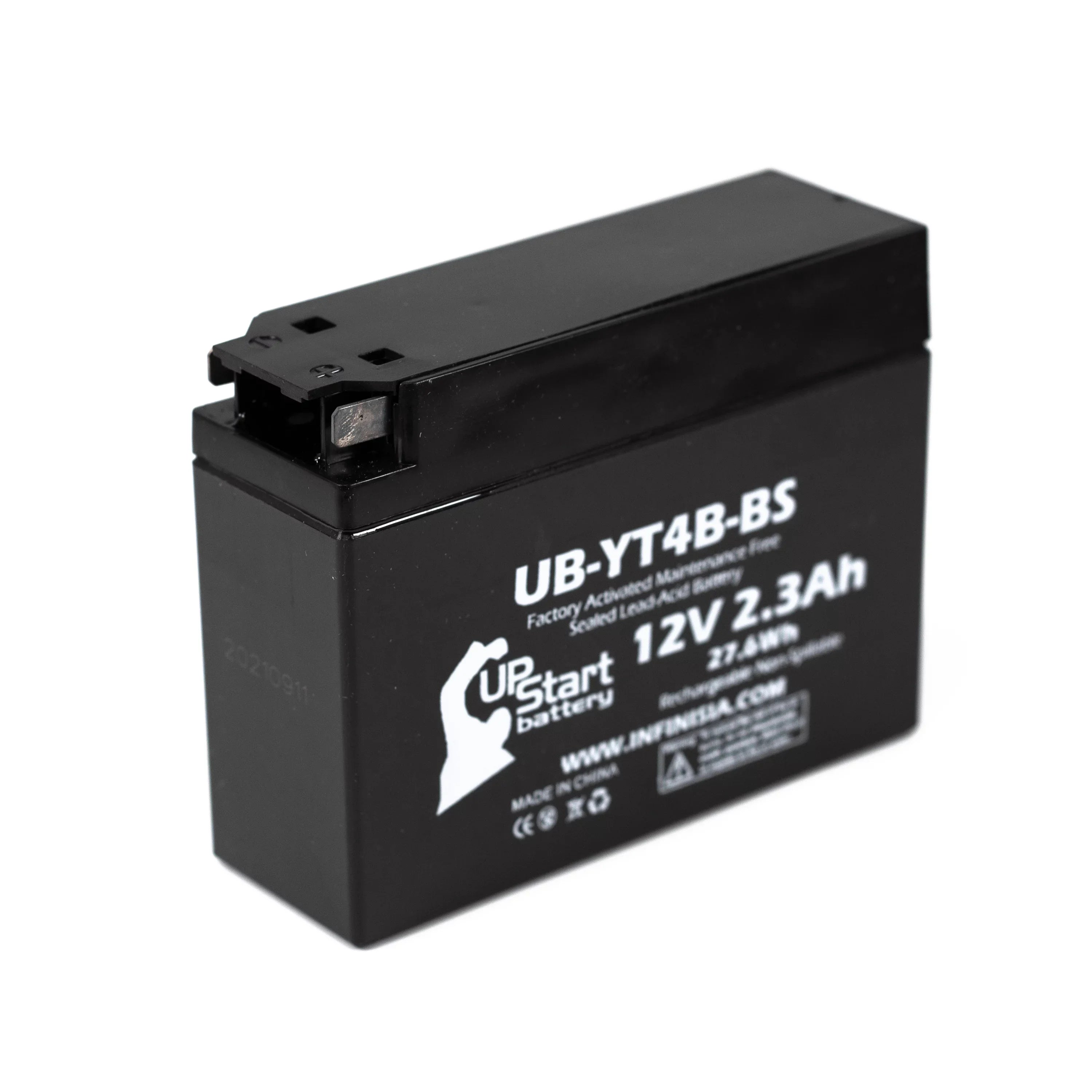 Stylish 3-Pack UpStart Battery Replacement for 2002 Yamaha SR400 400CC Factory Activated, Maintenance Free, Motorcycle Battery - 12V, 2.3Ah, UB-YT4B-BS