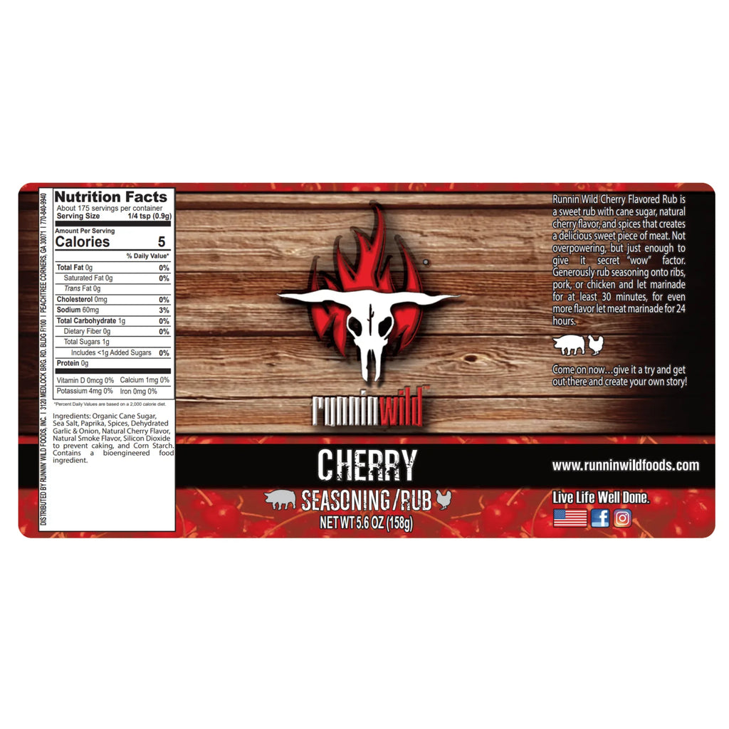 Peach, Apple, and Cherry BBQ Rub Set | Runnin Wild Foods, 16.1 ounces total (Pack of 3)