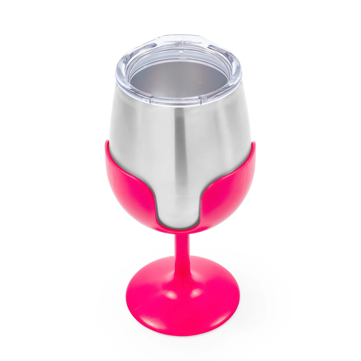 Stylish Camco Life is Better at the Campsite Wine Tumblers | Features a Vacuum Insulated Kitchen Grade 18/8 Stainless Steel Construction, 4 Colorful Removable Stems, and Comes in a 8oz Size (53068)