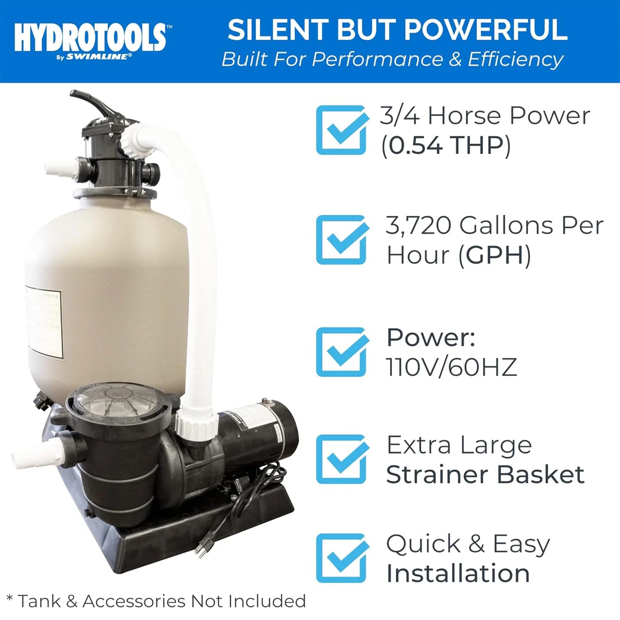 Stylish Swimline HydroTools Hydro Flo 0.75 Vertical Discharge Swimming Pool Pump