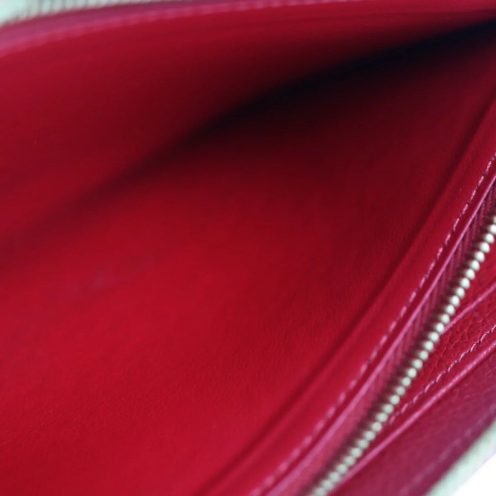 Pre-Owned LOUIS VUITTON Louis Vuitton Zippy Wallet Long M60737 Monogram Implant Cerise Zip Around Round Zipper (Good)