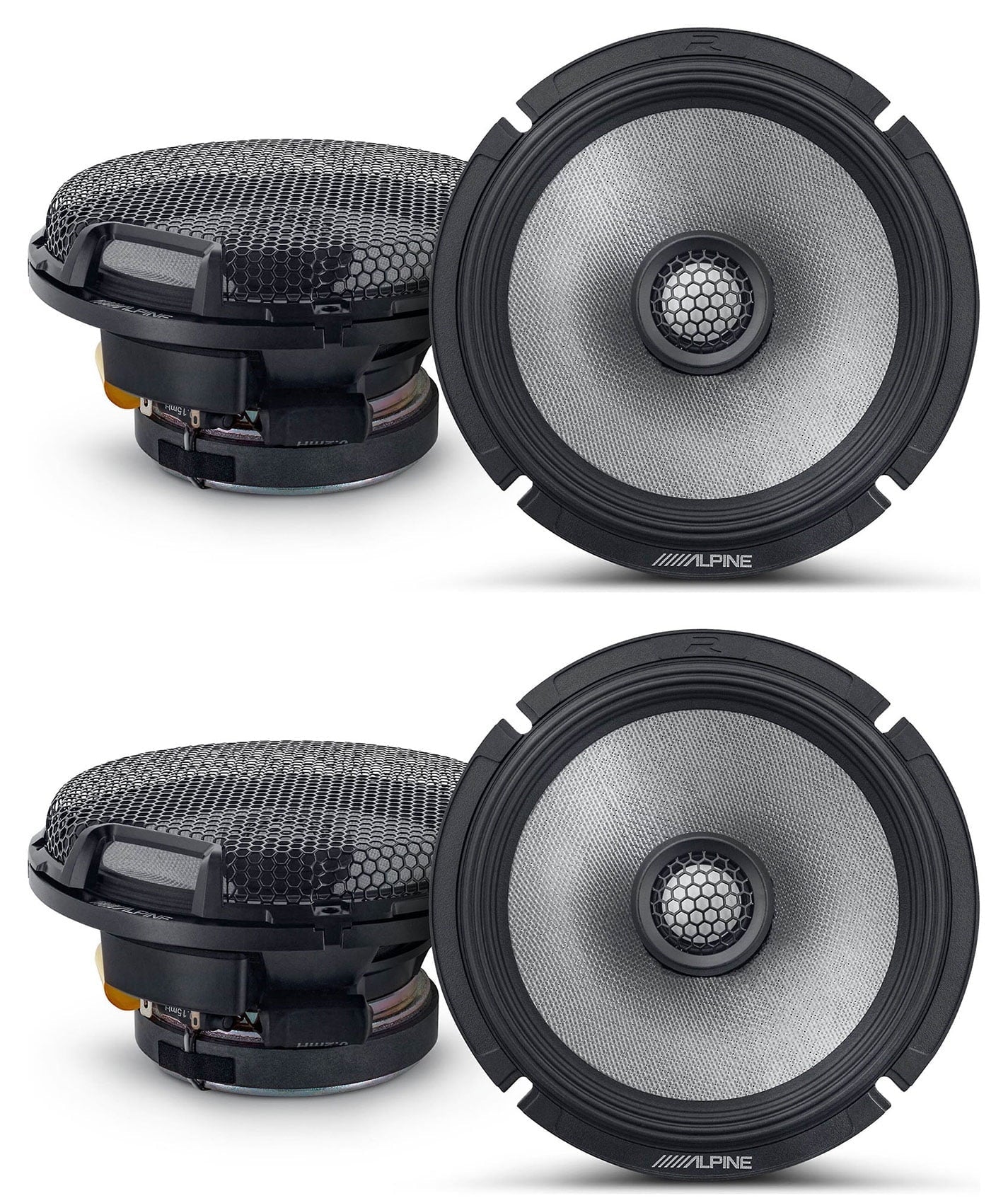 Stylish (4) Alpine R2-S65 6.5" 2-Way Car Audio Speakers High-Resolution Certified