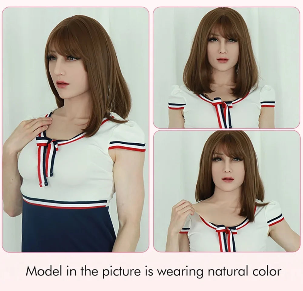 ROANYER Realistic Human Skin Silicone Female Face Mask Crossdresser Cosplay
