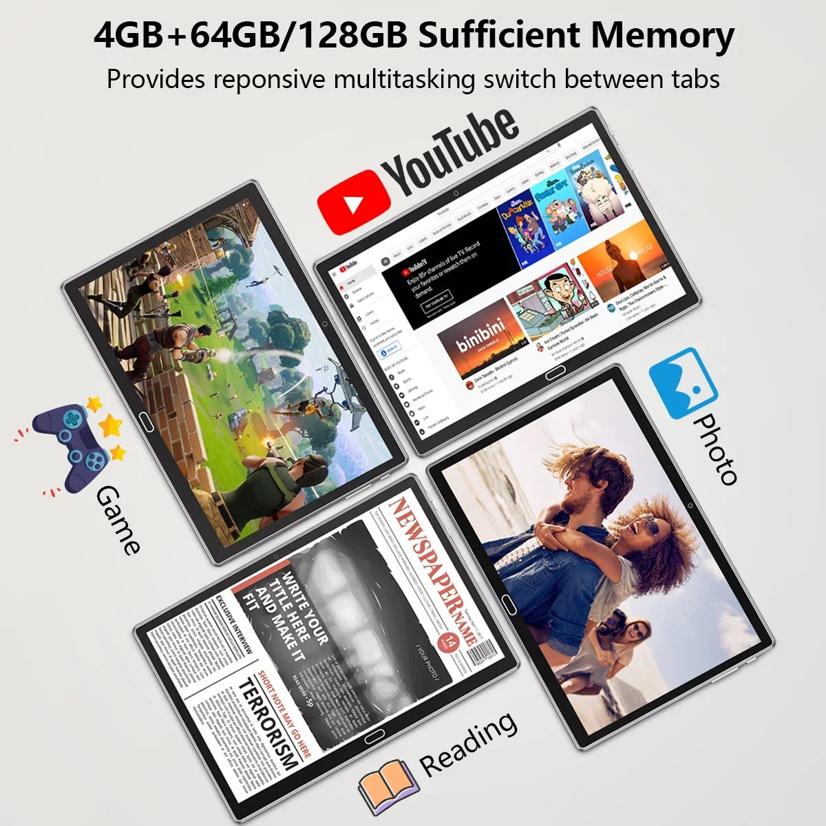 Android 11,Tablet with Keyboard,10 inch 2 in 1 Tablets,64GB ROM(up to 128GB Expand ),6000mAh Battery,Latest 1.6GHz Octa- 4G Cellular Tablet PC,Dual Camera,Wi-Fi,Bluetooth,GPS,Black
