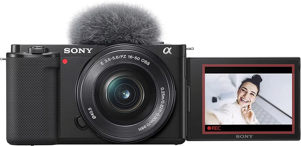 Sony Alpha ZV-E10L 24.2 Megapixel Mirrorless Camera with Lens, 0.63", 1.97", Black