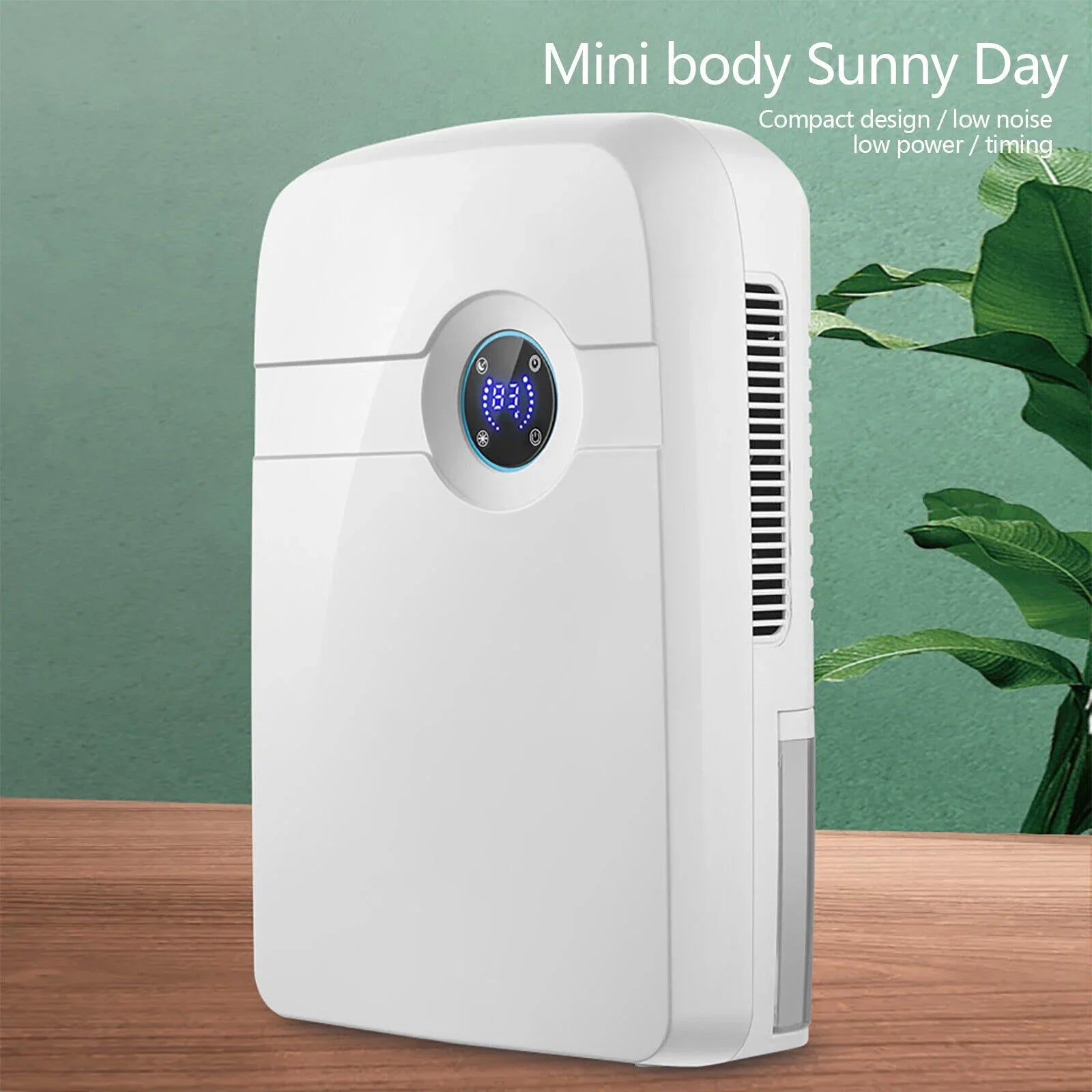 Stylish ZhdnBhnos Portable MIni Compact Dehumidifier Moisture Dryer w/ Drain Hose 2.5L Water Tank for Bedroom Caravan RV Garage