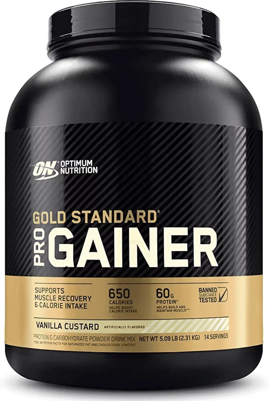 Optimum Nutrition, Gold Standard Pro Gainer Protein Powder, 60 g Protein, Vanilla Custard, 5.09 lb, 14 Servings