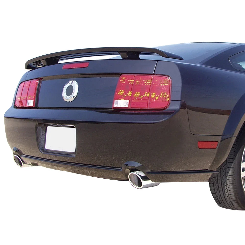 Ikon Motorsports Compatible with 05-09 Ford Mustang OE Factory Style Trunk Spoiler Unpainted ABS Black Wing