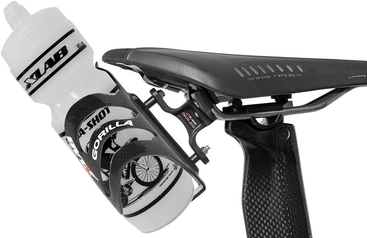 Stylish XLAB Delta 200 Rear Water Bottle Cage Black Saddle Mount Aero Bicycle Parts