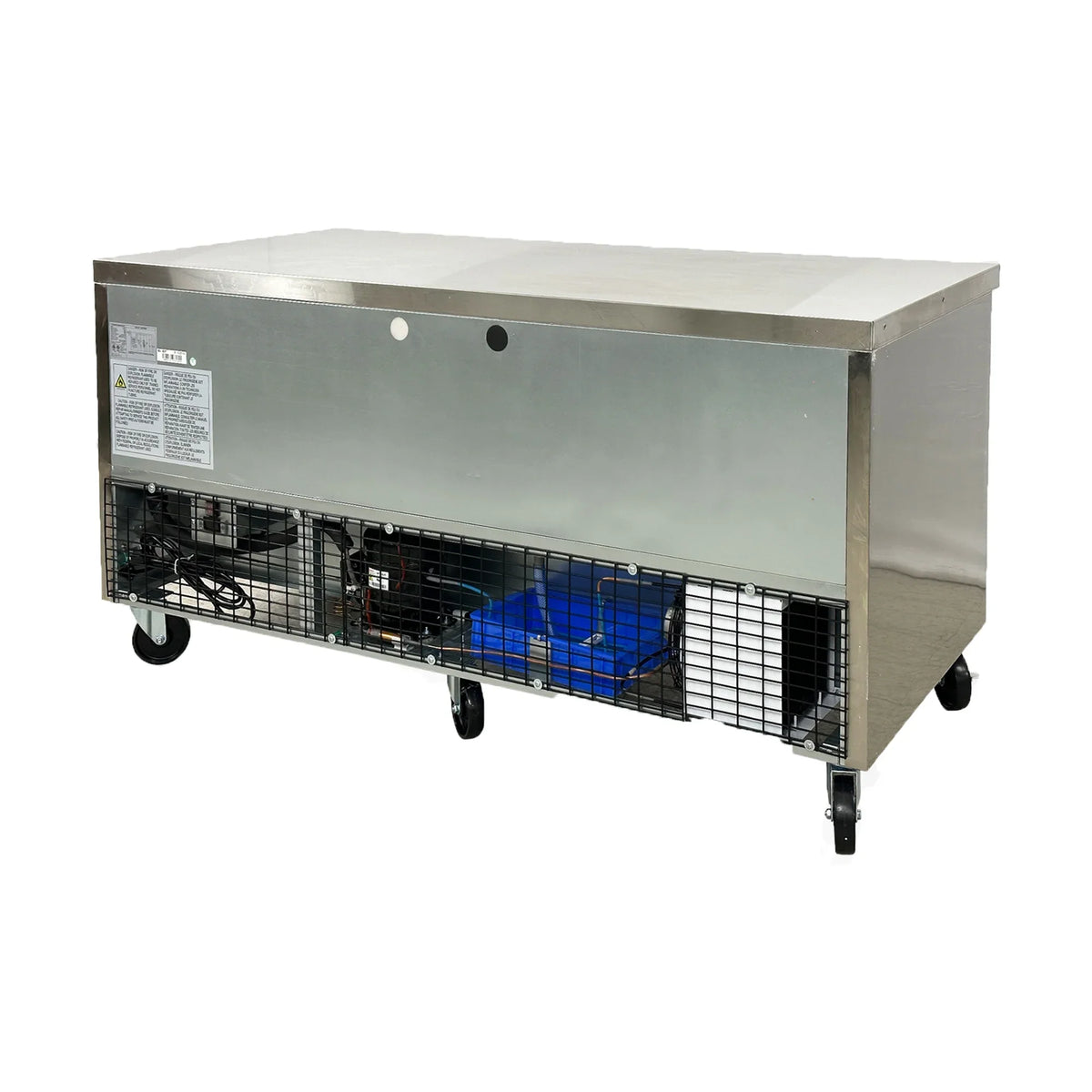 Stylish 72 in. Commercial Undercounter Freezer 19 Cu.Ft. Stainless Steel Three-Door Commercial Freezer Heavy Duty