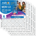 20x30x1 Air Filter MERV 13 Comparable to MPR 1500 - 2200 & FPR 9 Electrostatic Pleated Air Conditioner Filter 6 Pack HVAC AC Premium USA Made 20x30x1 Furnace Filters by AIRX FILTERS WICKED CLEAN AIR.