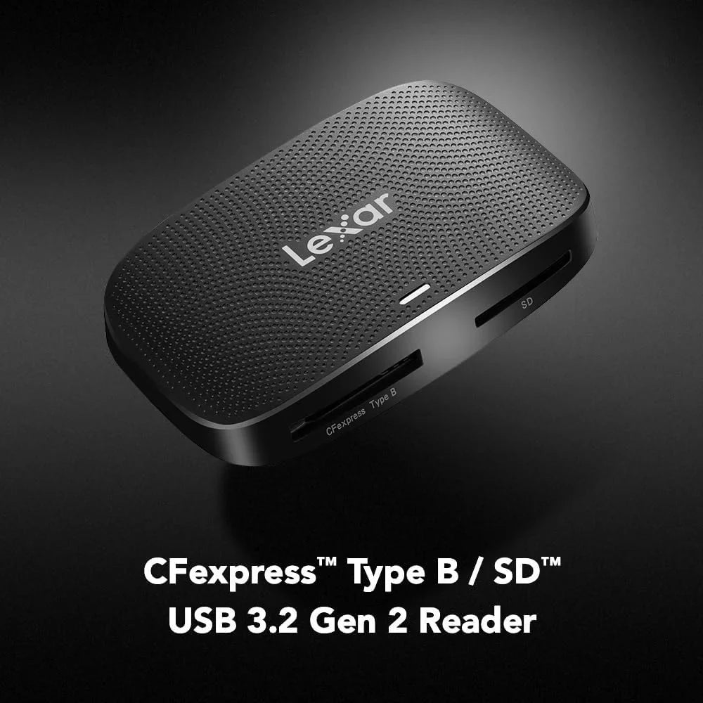 Lexar LCXEXSL128G-RNENG CFexpress Type B SILVER Series 128GB Memory Card Bundle with Professional 1667x 128GB SDXC Memory Card and LRW 520 CFexpress Type B/SD USB 3.2 Gen 2 Card Reader