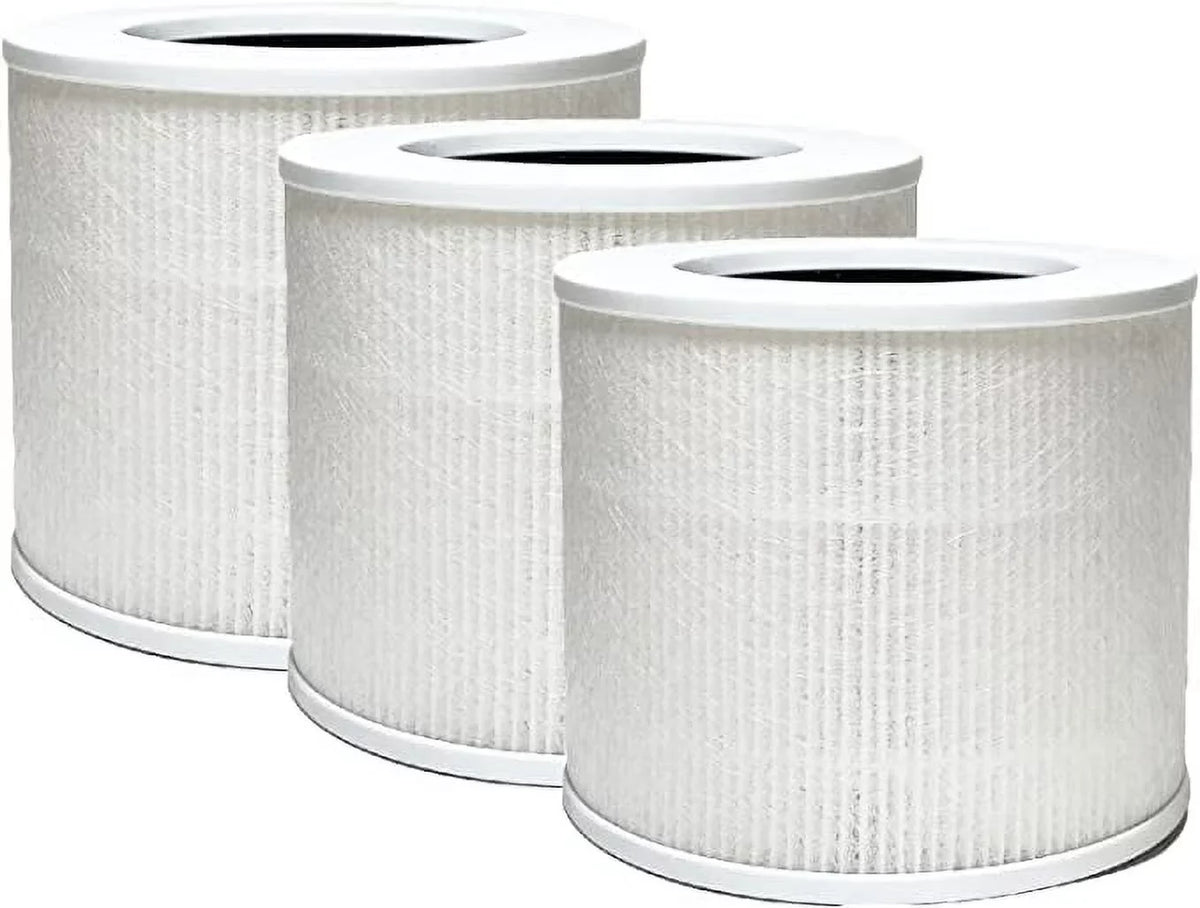Stylish Nispira 3-in-1 True HEPA Activated Carbon Filter Replacement For Proton Pure Portable Air Purifier Remove Smoke, 3 Pack