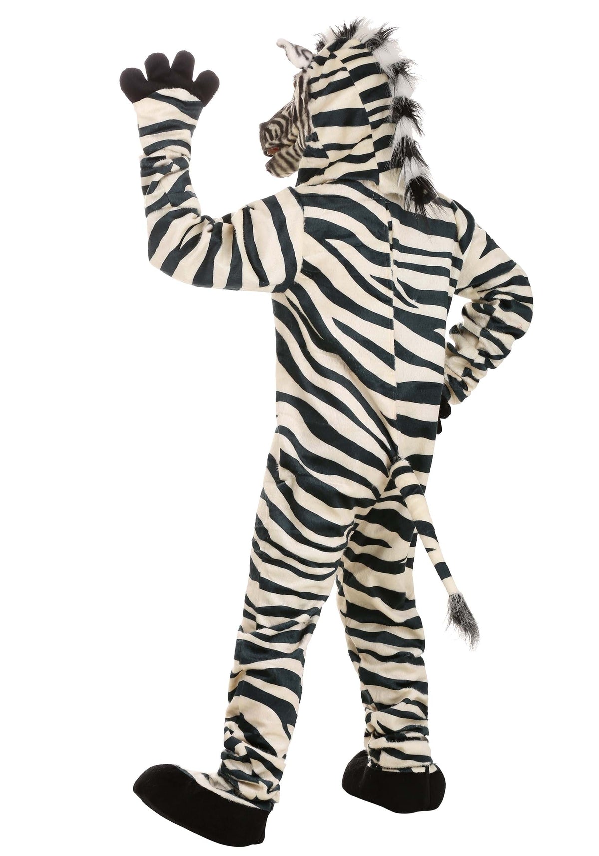 Adult Zebra Suit with Mouth Mover Mask - Exclusive Design