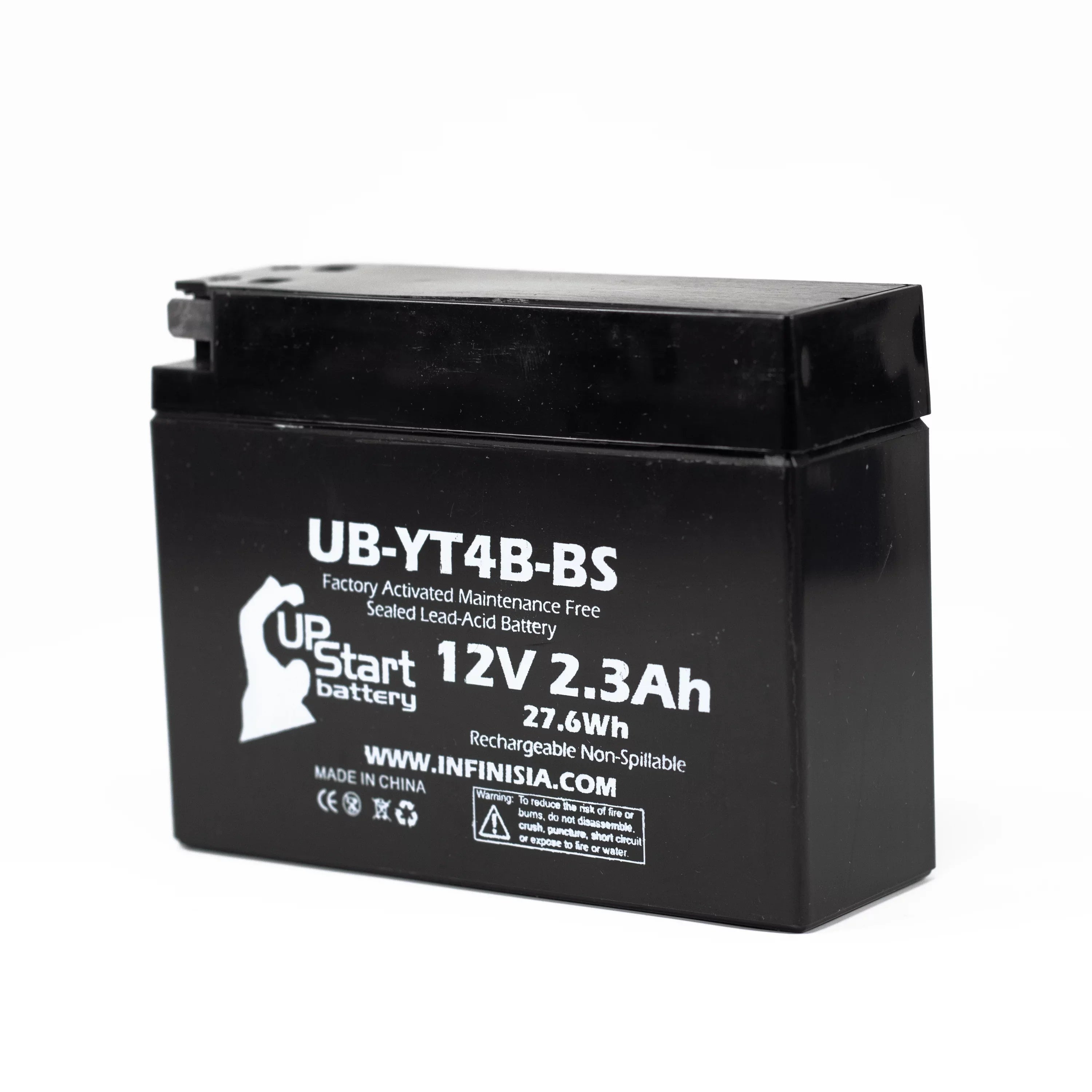 Stylish 3-Pack UpStart Battery Replacement for 2002 Yamaha SR400 400CC Factory Activated, Maintenance Free, Motorcycle Battery - 12V, 2.3Ah, UB-YT4B-BS