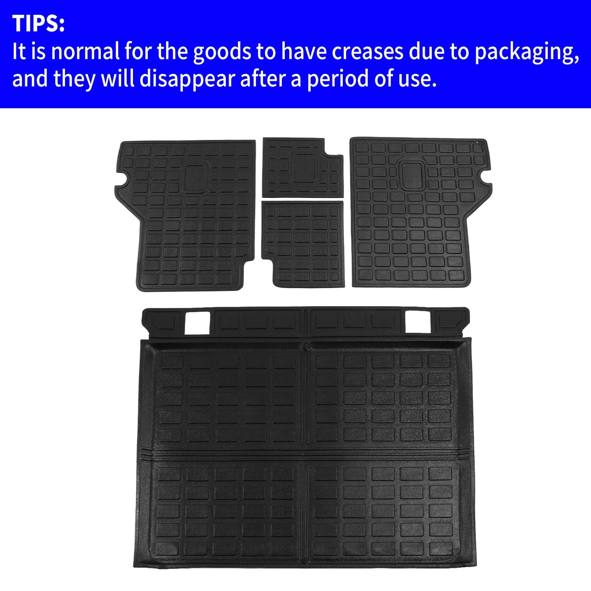 Stylish Fit 2010-2023 Toyota 4Runner Trunk Mat Cargo Mat Cargo Liner Back Seat Cover Protector 2022 Toyota 4 Runner Accessories (Trunk Mat + Backrest Mats,Fit Without Sliding Tray)