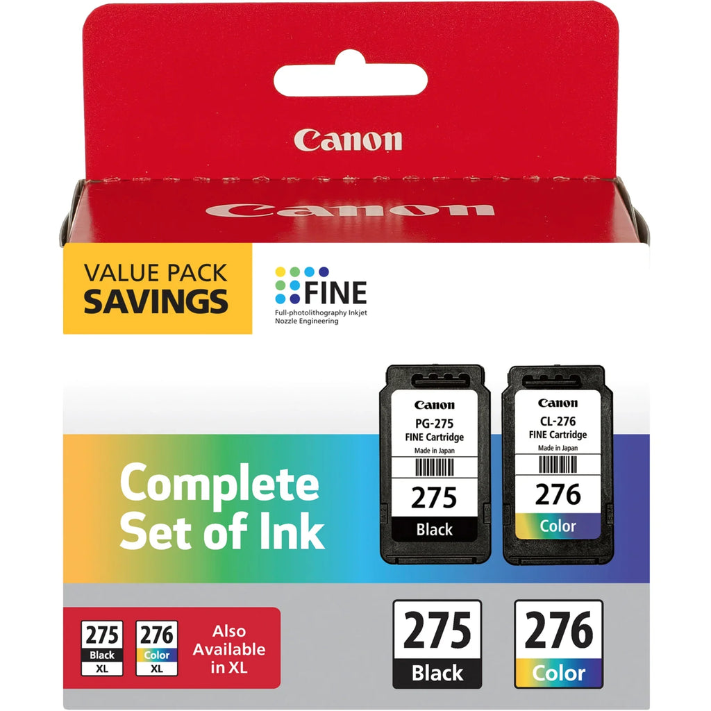 Canon PG-275/CL-276 Ink Cartridge Black and Color Multi Pack - Exclusive Design