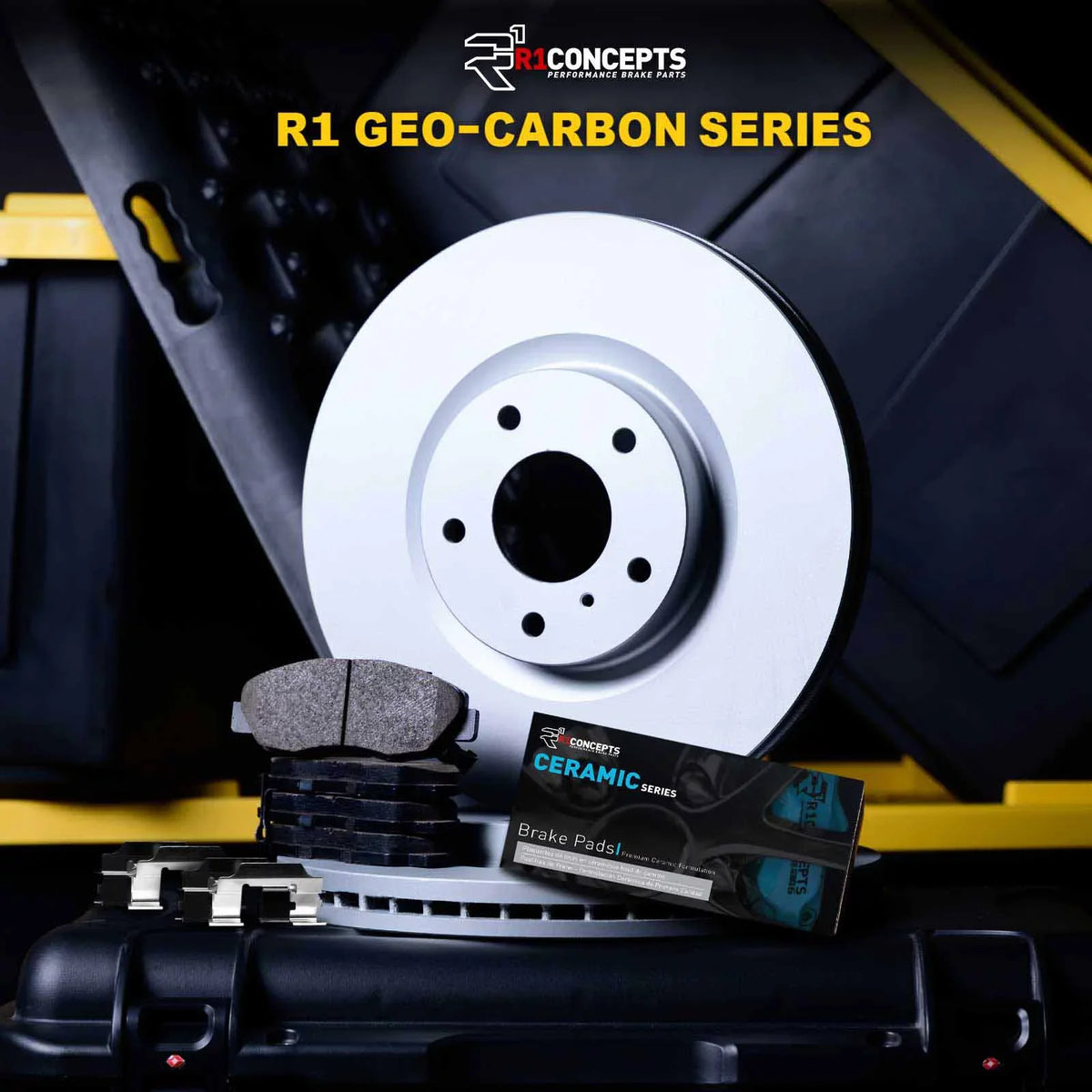 Stylish R1 Concepts Wdwh1 42031 R1 Concepts Brake Rotor Carbon Coated With Ceramic Pads Fits select: 2014-2022 JEEP CHEROKEE, 2015-2017 CHRYSLER 200