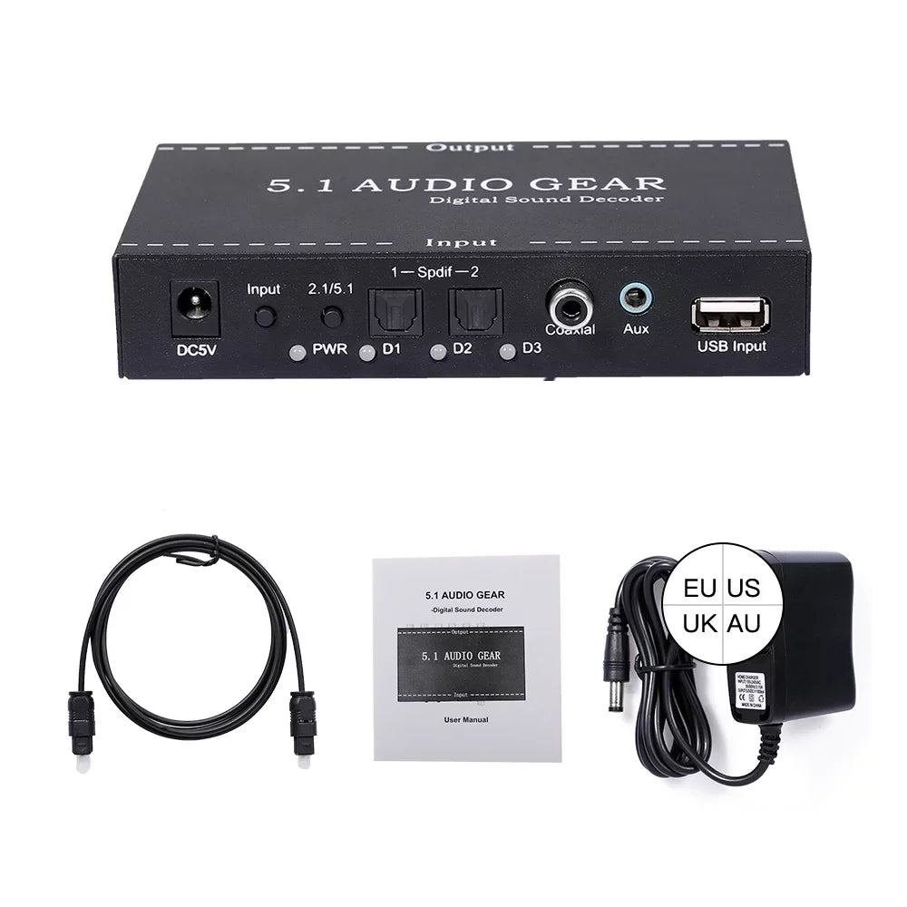 Apexeon Digital Audio Decoder,Dolby US 3.5mm Audio Output Sound Decoder Audio Output Support Dolby Converter 3.5mm Audio Decoder Audio Converter Audio Sound Decoder Audio Converter 3.5mm Ajcoflt - Exclusive Design