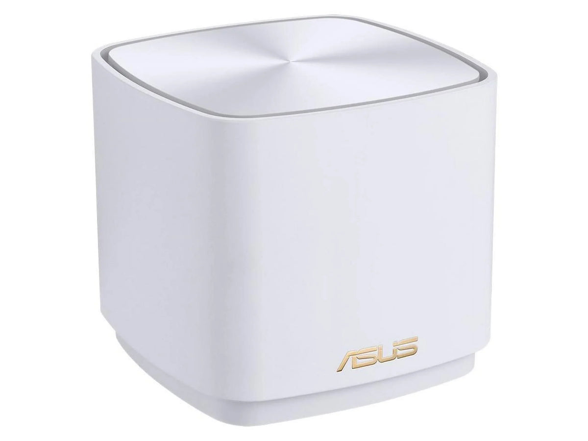Stylish ZenWiFi AX1800 Dual-Band Mesh WiFi 6 System (XD4) - 3 Pack White, coverage up to 4,800 sq.ft & 25+ devices, 1800Mbps, AiMesh, Lifetime Free Internet Security, Parental Control, Easy Setup