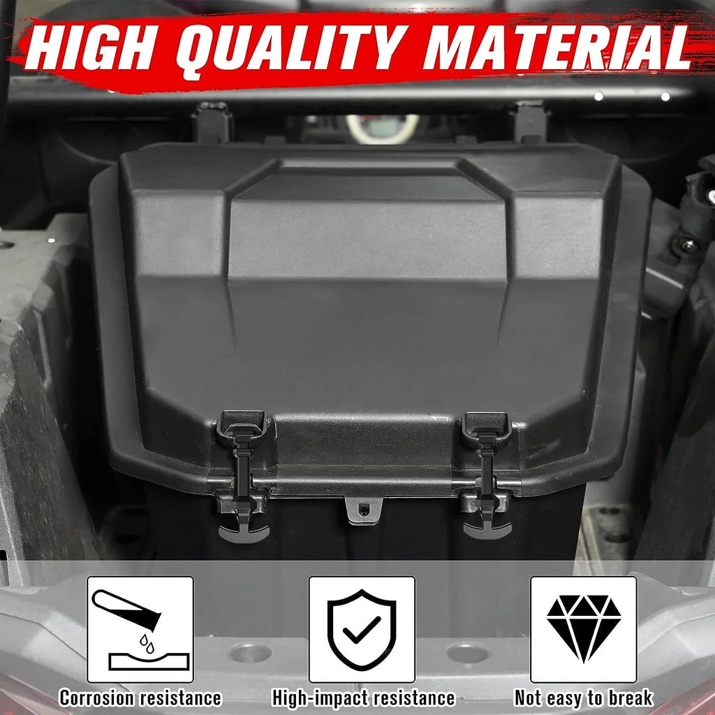 A & UTV PRO Rear Storage Cargo Box with Rubber Latch for Polaris RZR - Exclusive Design