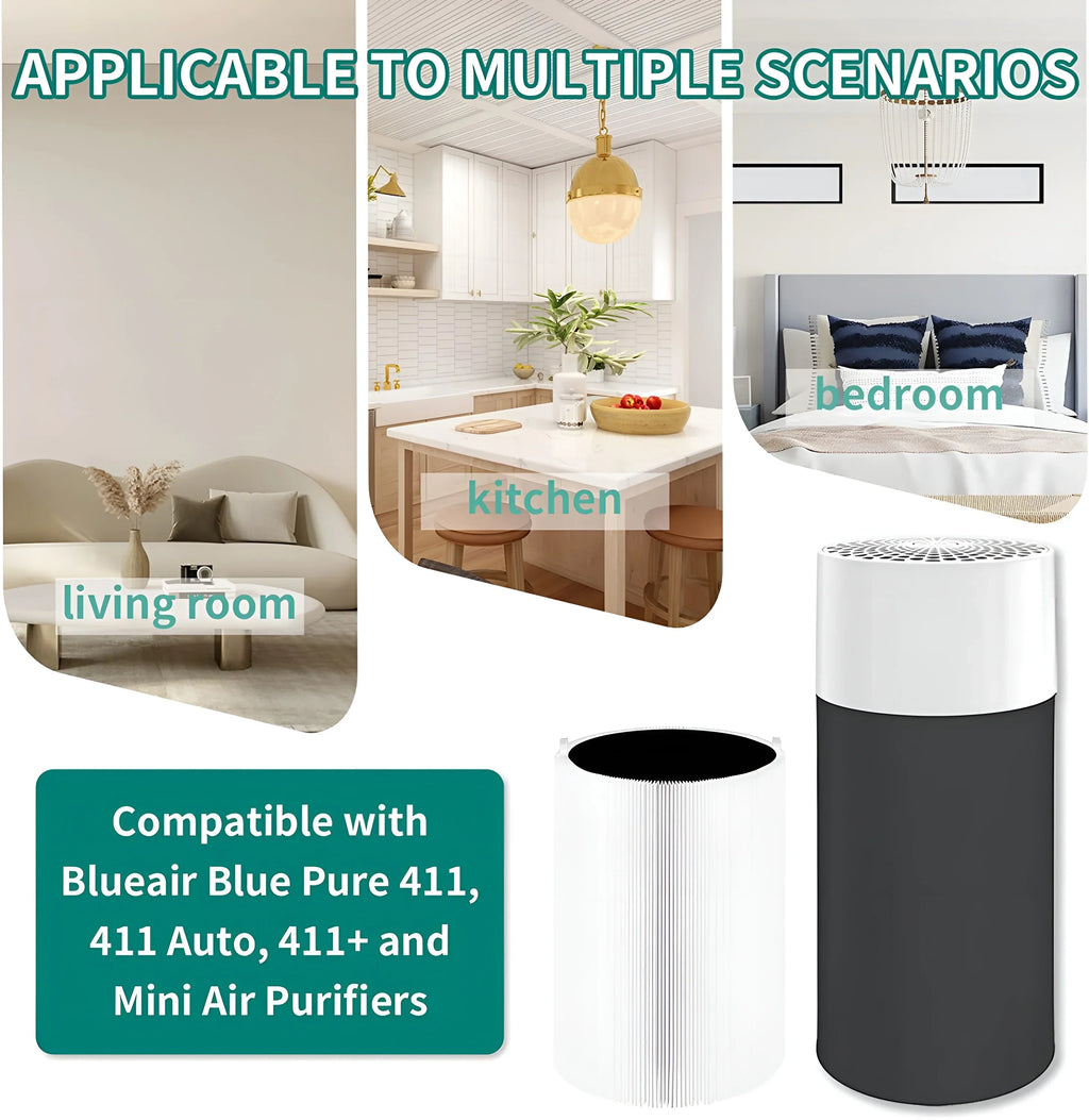 Stylish AMI PARTS Blue Pure 411 Replacement Filter for Blue Pure 411, 411+ & Mini Air Purifier