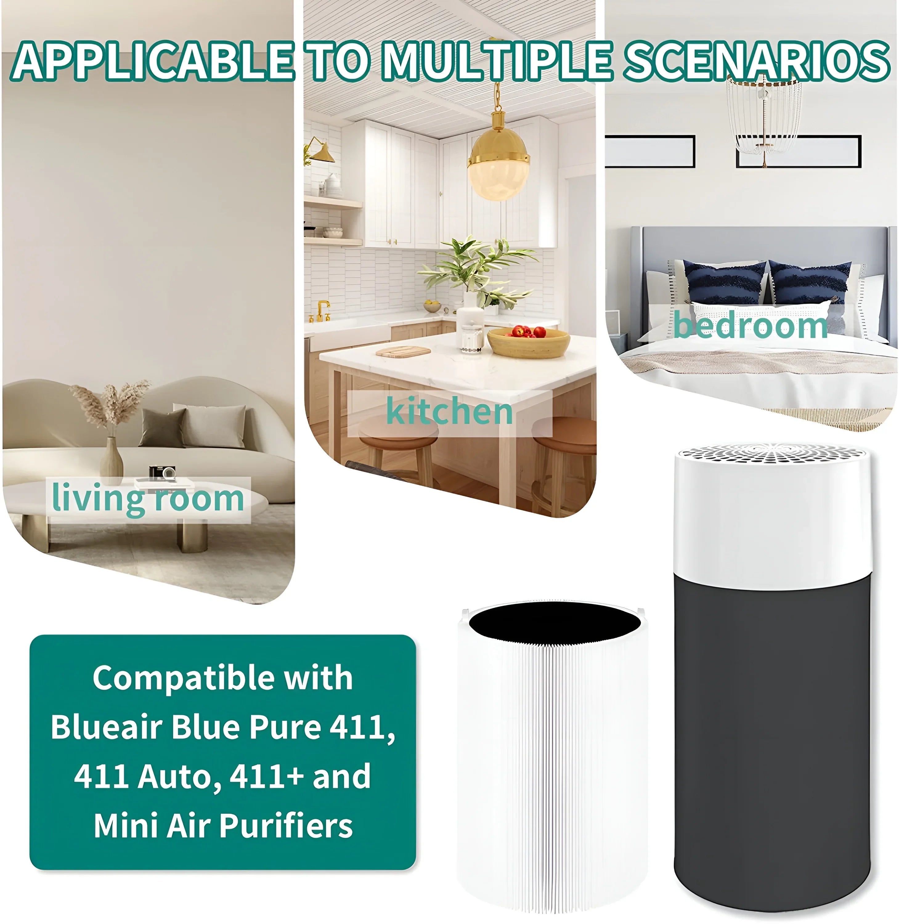 Stylish AMI PARTS Blue Pure 411 Replacement Filter for Blue Pure 411, 411+ & Mini Air Purifier