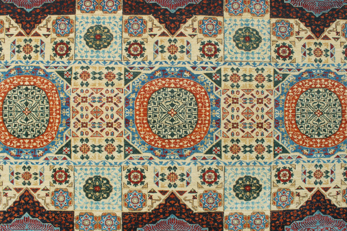 Aria Stephen Ivory/Blue Runner, 9'10" x 13'4" - Exclusive Design