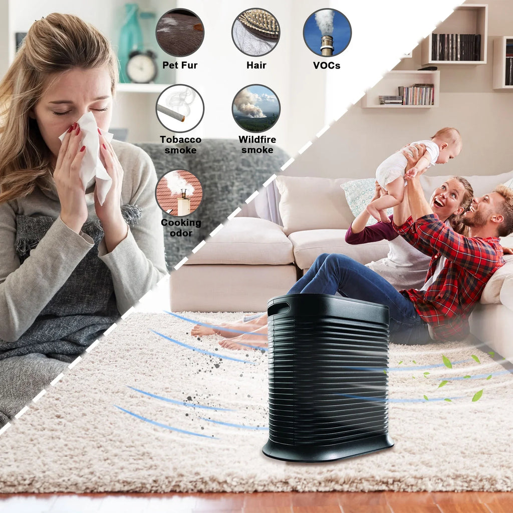 Stylish GasSaf HEPA Filter Replacement for Honeywell HPA300, 3 HEPA Replacement Filters R + 6 Carbon Pre-Filters A , for Honeywell HPA300VP, HPA304, HPA5300, HPA835 Series