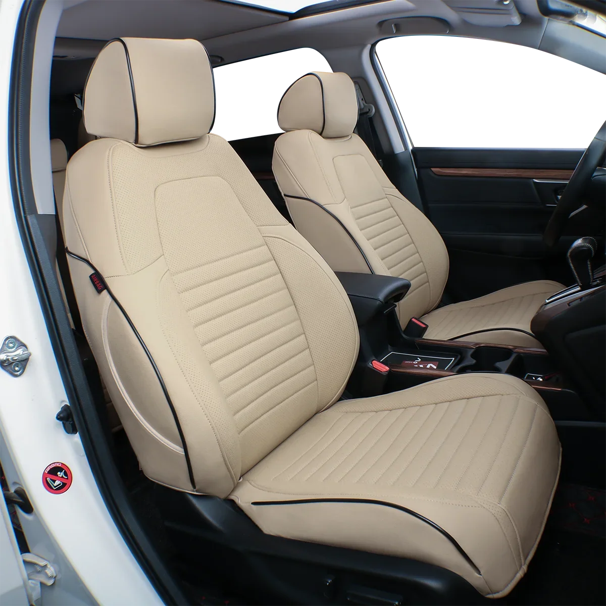 EKR Custom Fit Accord Car Seat Covers for Honda Accord 2010 2011 2012 - Full Set Leatherette(Beige)