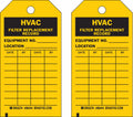 Brady HVAC Fl Replacement Rcd Tag,Bk/Yel,PK10 86444 - Exclusive Design