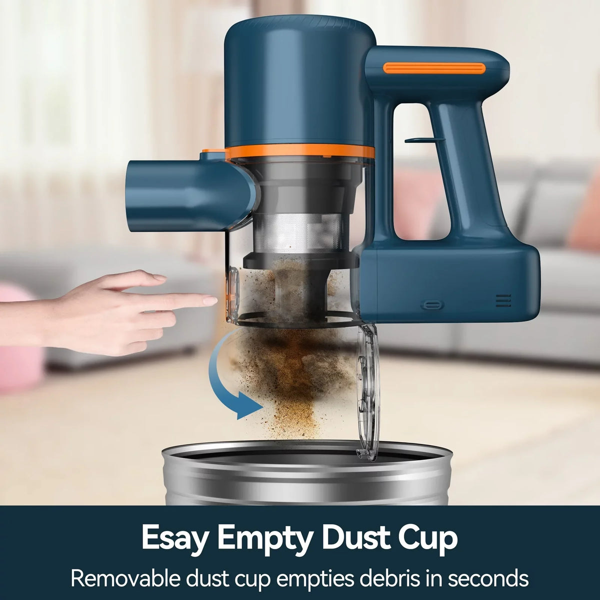 Stylish Wnkim Cordless Vacuum Cleaner, 6-in-1 Stick Vacuum with 2200 mAh Battery, Powerful Lightweight Vacuum Cleaner up to 35 Mins Runtime, for Home Hard Floor Carpet Pet Hair, M5