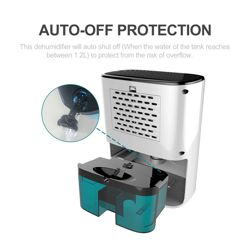 Efficient Dehumidifier for Home Basements Auto off Protection, 215 Sq. Ft Coverage