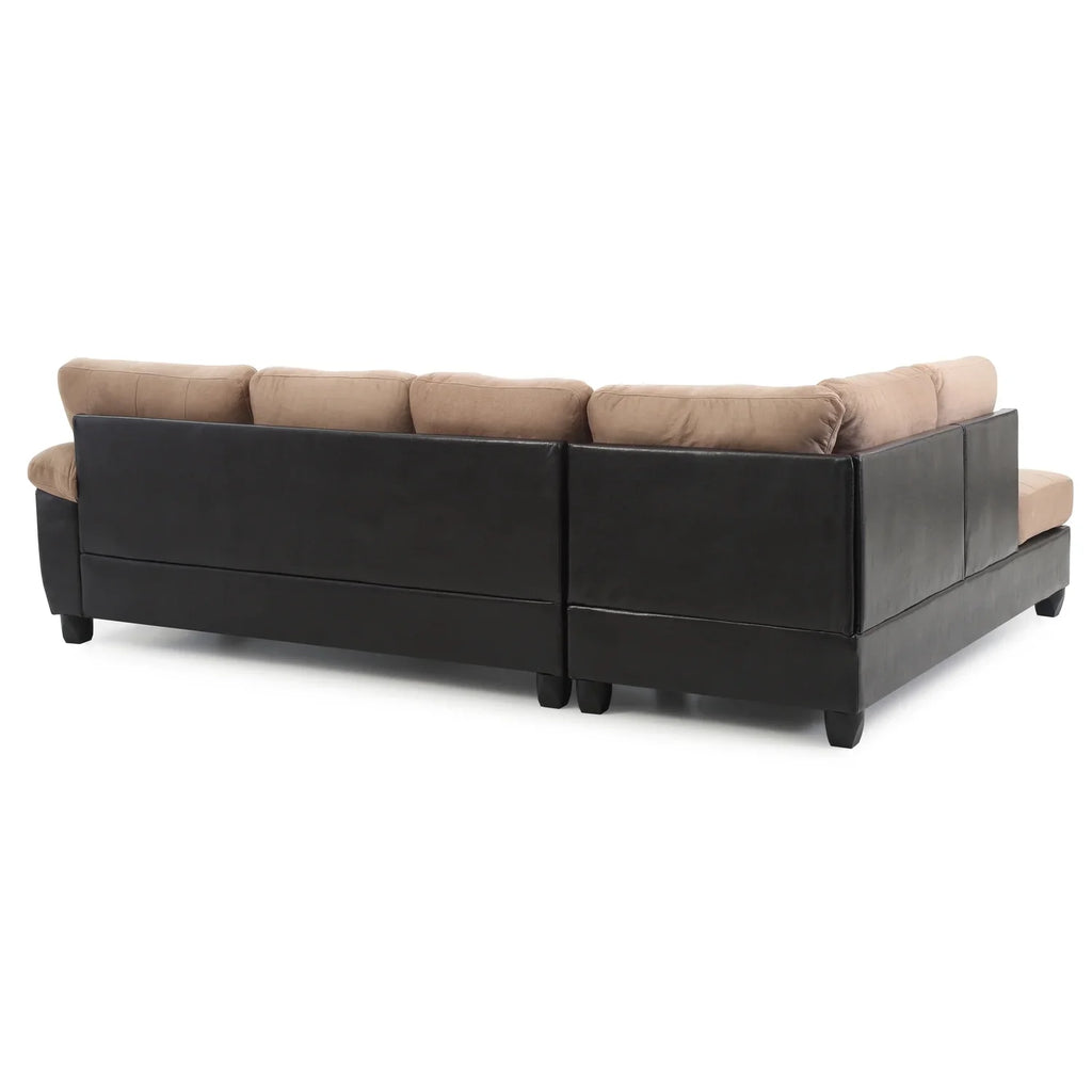 Homestock Retro Renaissance G908B-SC Sectional , Mocha - Exclusive Design