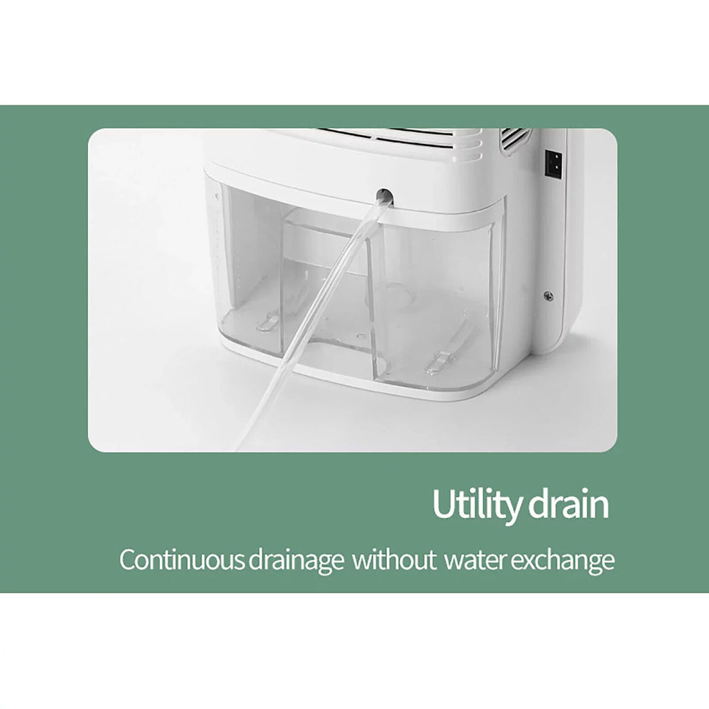 Stylish ZhdnBhnos Portable MIni Compact Dehumidifier Moisture Dryer w/ Drain Hose 2.5L Water Tank for Bedroom Caravan RV Garage