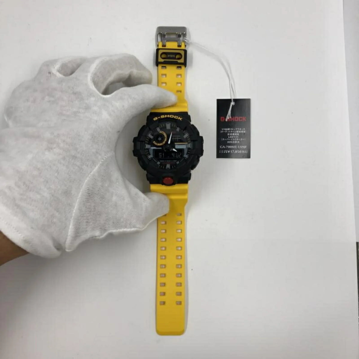 Stylish Pre-Owned CASIO G-SHOCK Watch GA-700MT-1A9JF Yellow Quartz G-Shock (Like New)
