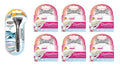Stylish Schick Quattro Titanium 1 Razor with 2 Refill Blades and Wilkinson Quattro for Women Refill Blades, 18 count