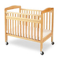 L.A. Baby Mini/Portable Non-folding Wooden Window Crib with Safety Gate
