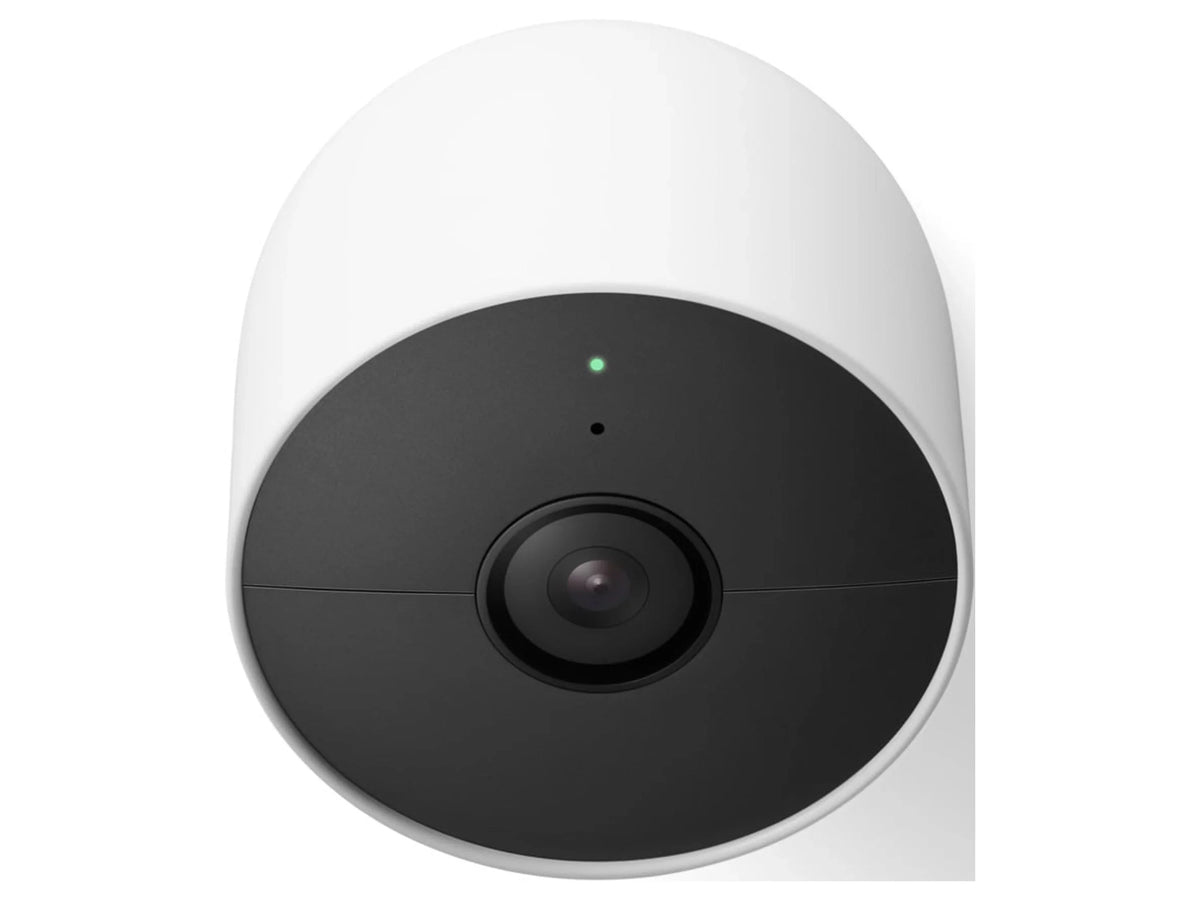 Stylish Nest Camera (outdoor or indoor, battery) 1pk White