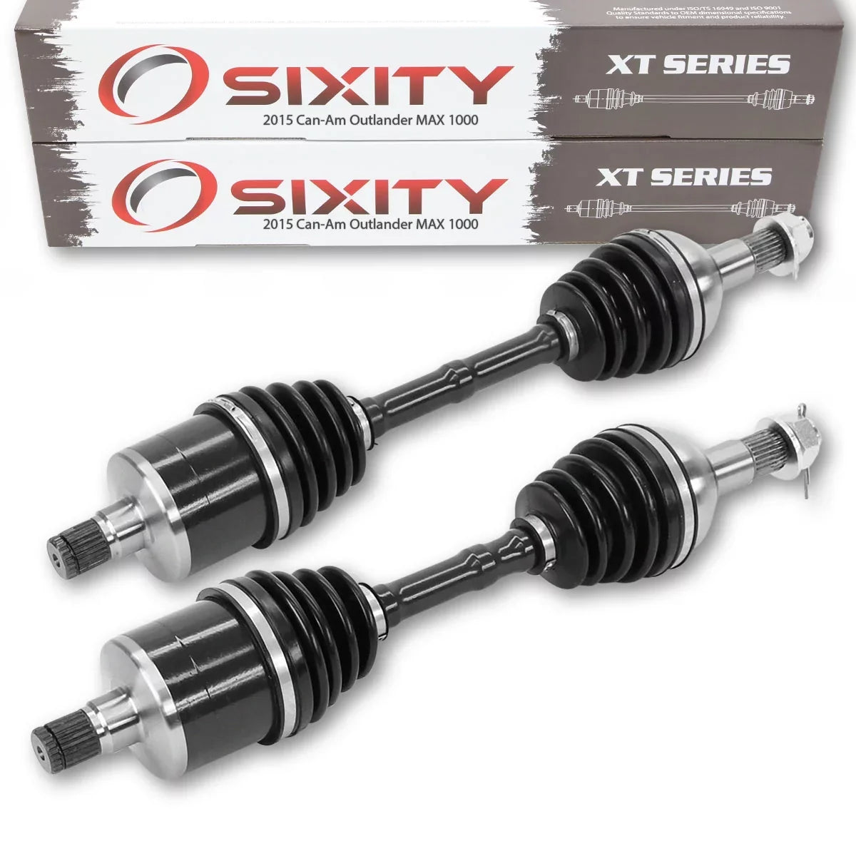 2 pc Sixity XT Rear Left Right Axle compatible with Can-Am Outlander MAX 1000 2015 - EFI STD LTD 4X4 - Exclusive Design