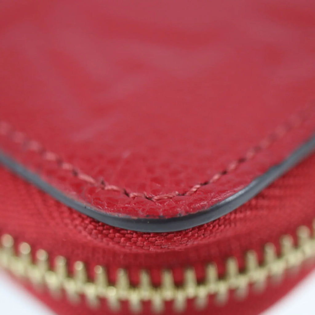 Pre-Owned LOUIS VUITTON Louis Vuitton Zippy Wallet Long M60737 Monogram Implant Cerise Zip Around Round Zipper (Good)