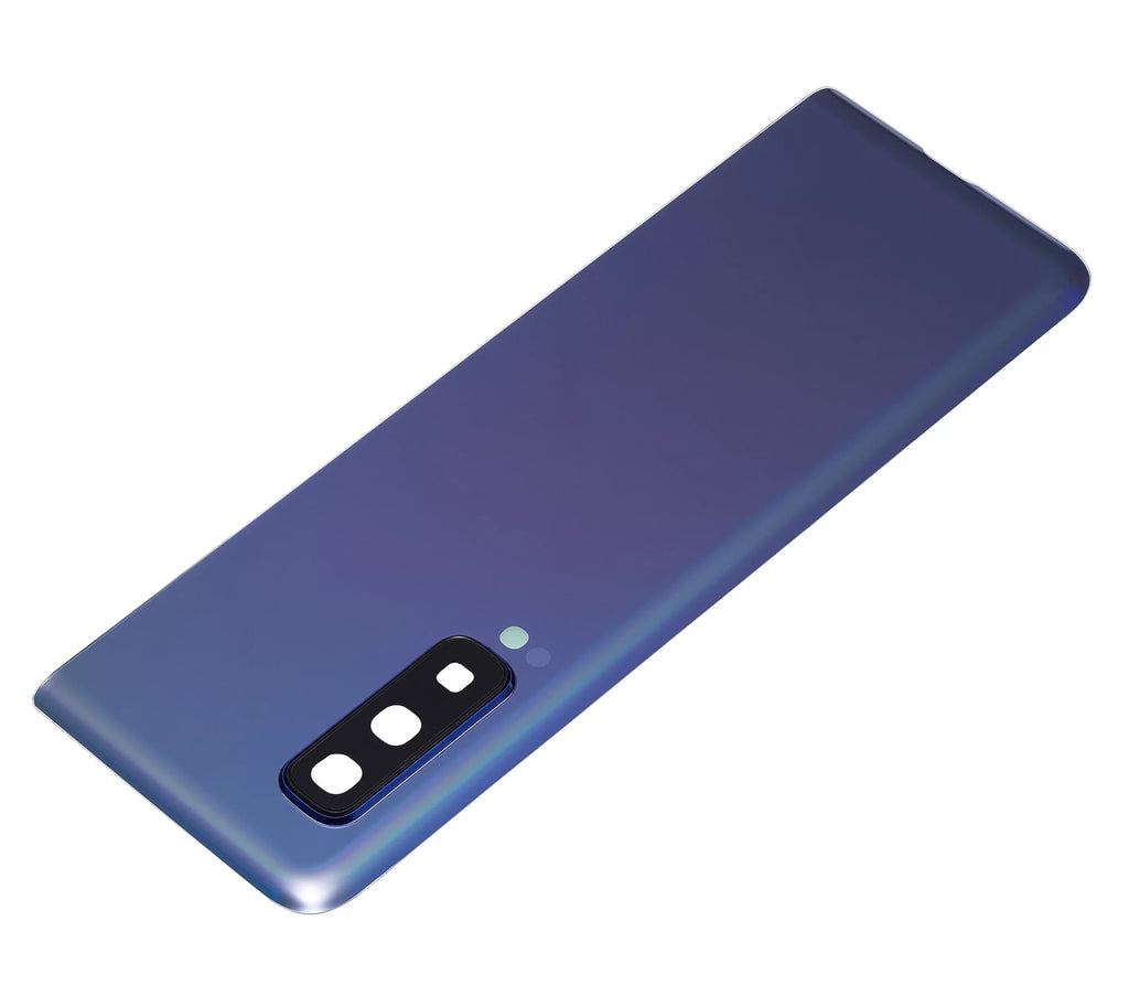Stylish Replacement Back Cover Glass With Camera Lens Compatible For Samsung Galaxy Fold 4G (F900) (Premium) (Astro Blue)