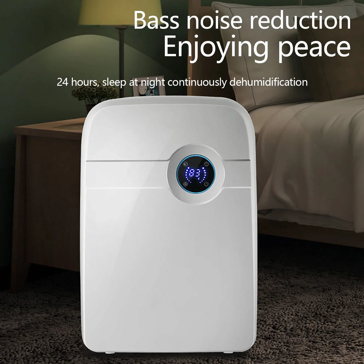 Stylish ZhdnBhnos Portable MIni Compact Dehumidifier Moisture Dryer w/ Drain Hose 2.5L Water Tank for Bedroom Caravan RV Garage