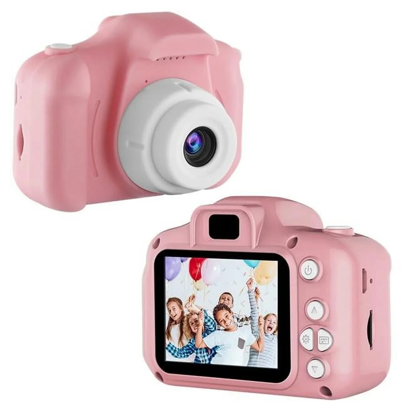 Kids Camera, 2.0â Screen, 12MP, 1080P FHD Video, 4X Digital Zoom, Games, 32GB Card, Shockproof Camcorder, Ages 3-10 - Pink