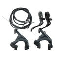 OWSOO Brake Caliper Set with Brake Levers and Cable Housing for Road Bike Fixed Gear Bike